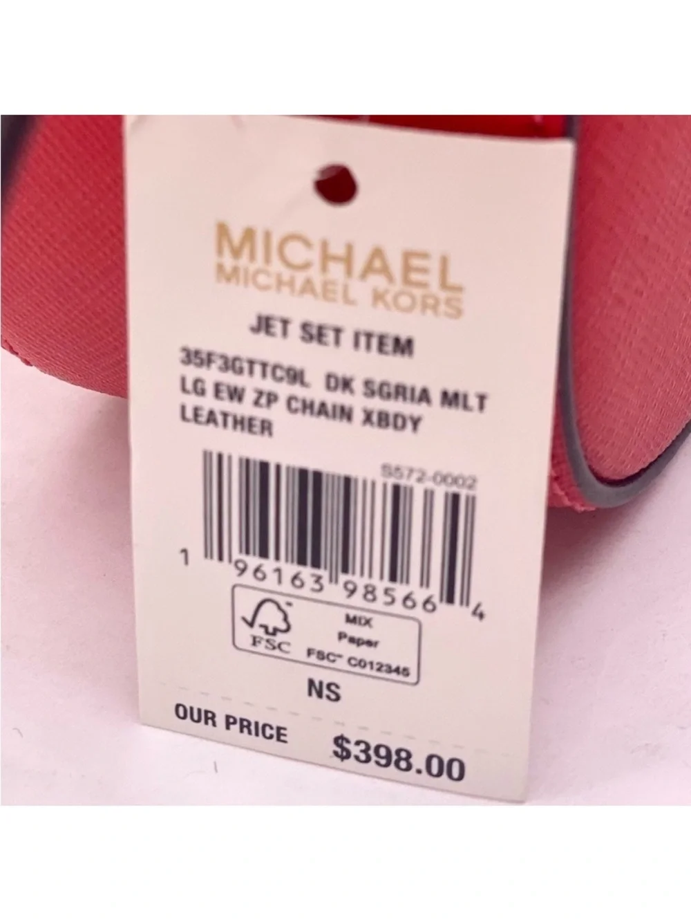 Michael Kors Jet Set Travel East West Zip Chain Crossbody